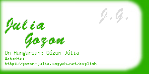 julia gozon business card